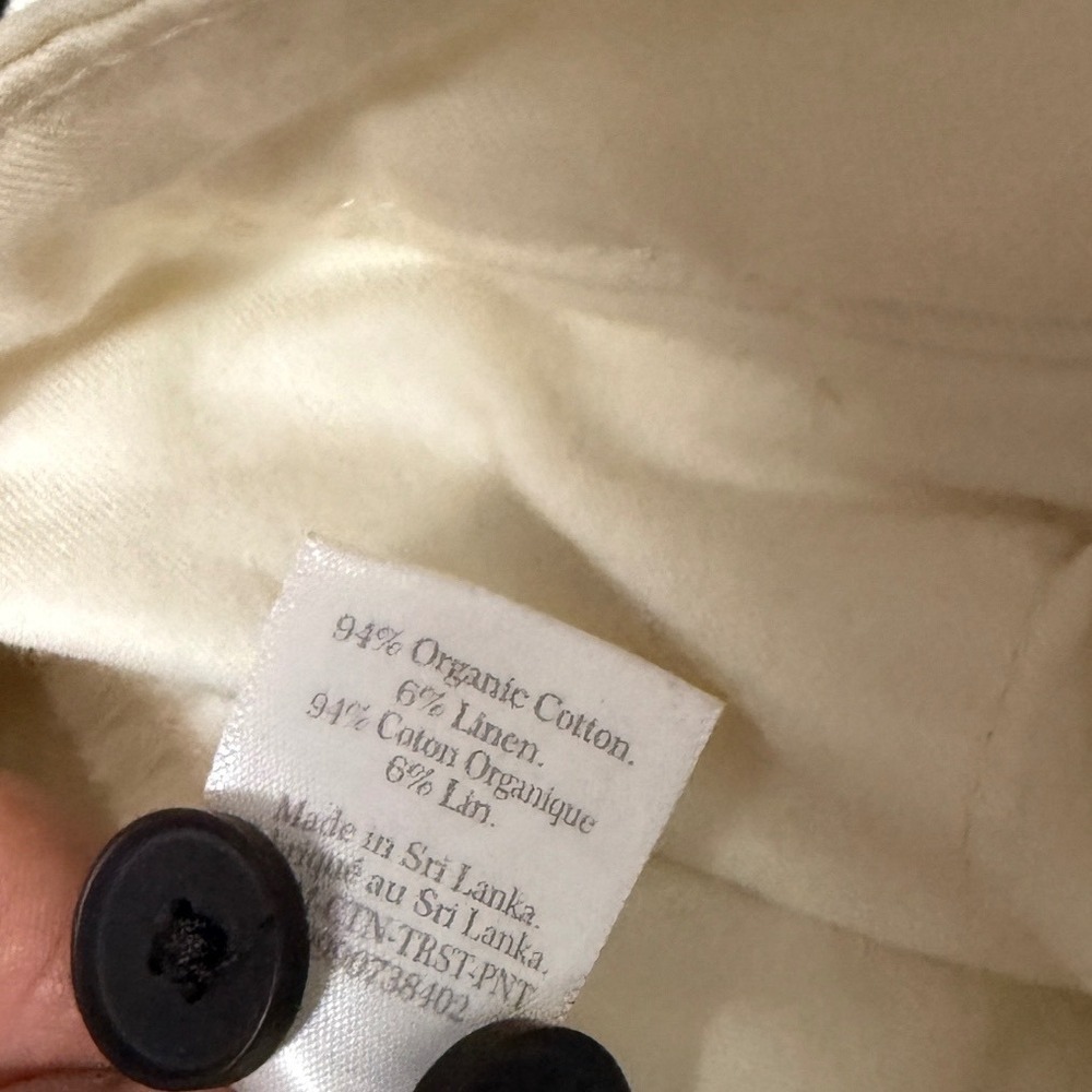 Everlane The Tourist Pant High Waist Bone White Wide Leg Cotton Linen 8 - Picture 11 of 13